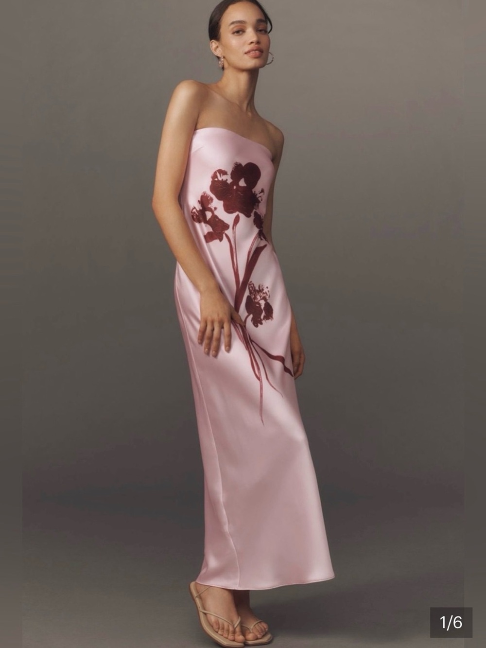 Anthropologie Satin Pink Dress